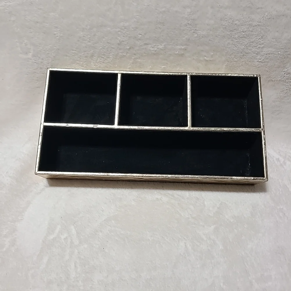 Restoration Hardware RH teen metallic compartment tray 12x6